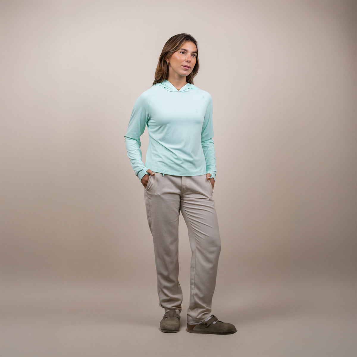 Cropped Hooded Sunshirt